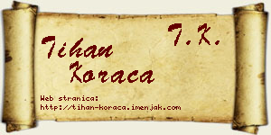 Tihan Koraca vizit kartica